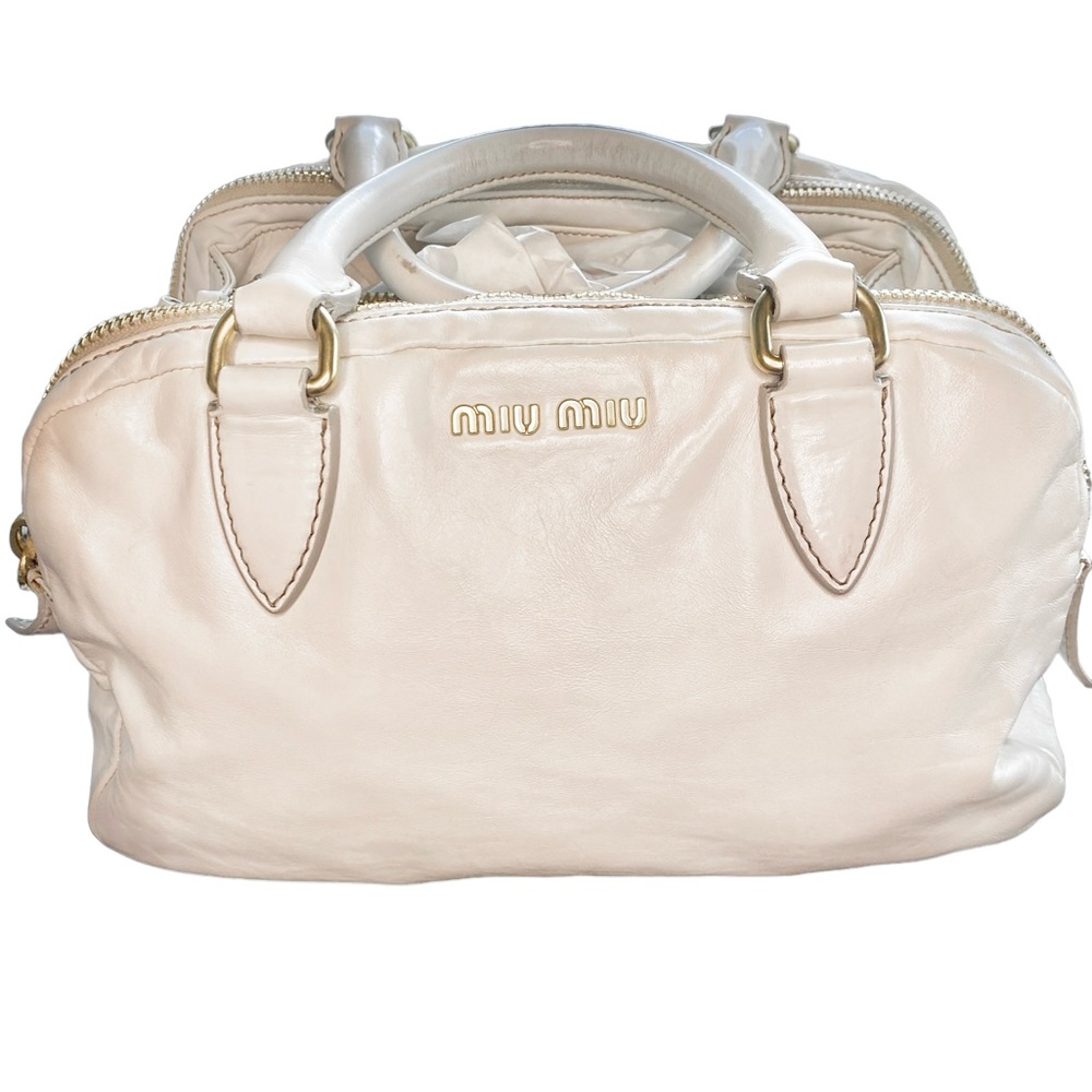 Rare Pre-Owned Authentic Miu Miu Ivory Off-White … - image 1
